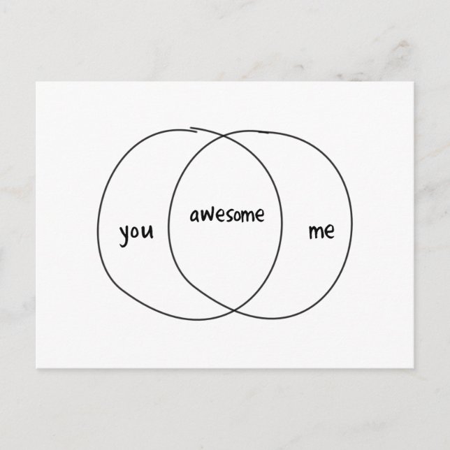 Carte Postale Vous Me Magnifique Diagramme Venn (Devant)