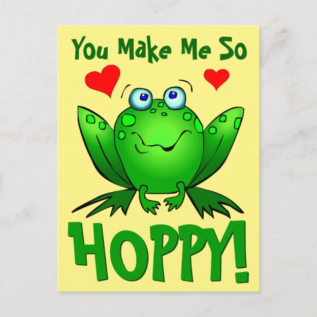 Carte Postale Vous Me Rendez Tellement Joyeux Grenouille de Dess (Devant)