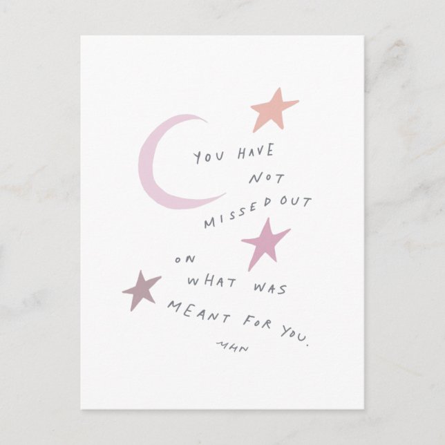 Carte Postale Vous n'avez pas manqué de savoir ce qui vous était (Devant)