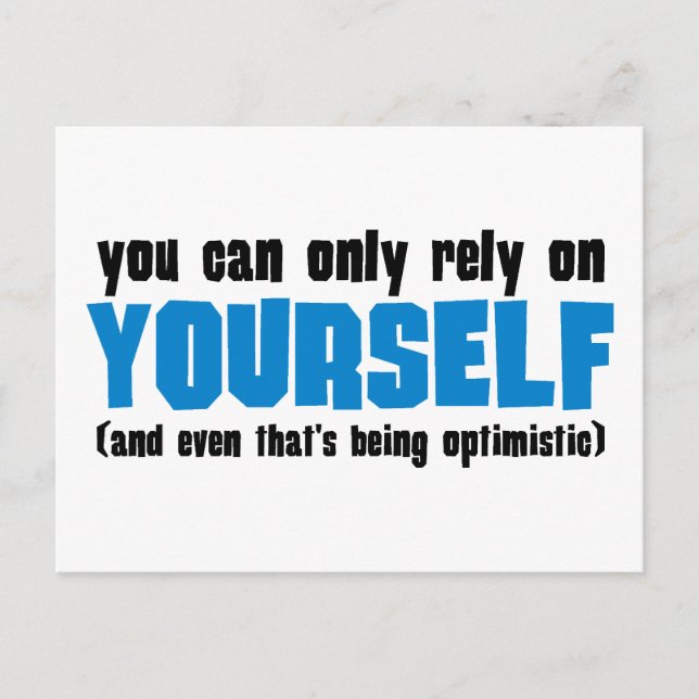 Carte Postale Vous ne pouvez compter que sur vous-même (Devant)