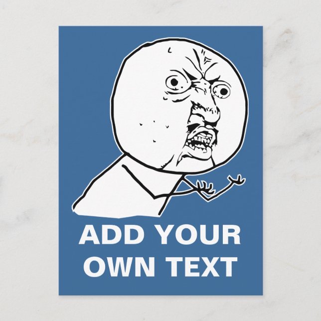 Carte Postale Vous pas de rage face comique lol rofl (Devant)