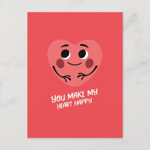 Carte Postale vous rendez mon coeur heureux valentine