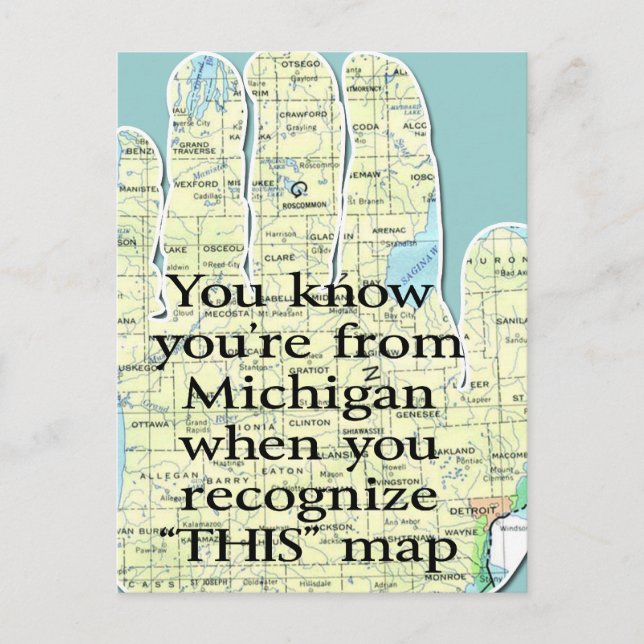 Carte Postale Vous savez que vous êtes du Michigan quand vous re (Devant)