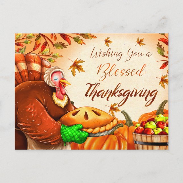 Carte Postale Vous souhaitant un joyeux Thanksgiving (Devant)