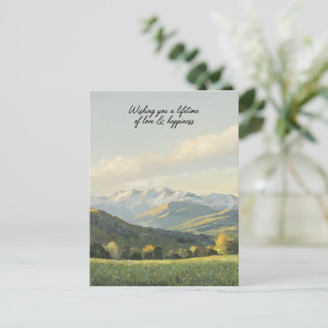 Carte Postale Vous souhaiter une vie d'amour et de bonheur (Debout devant)