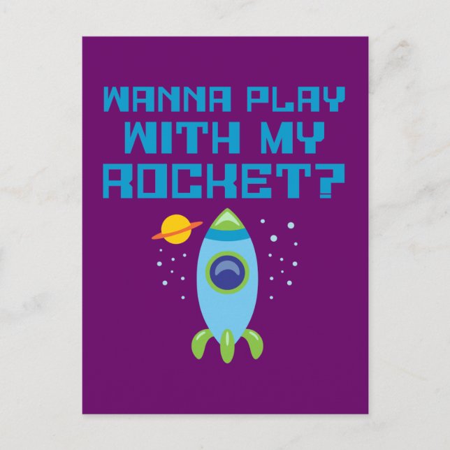 Carte Postale Vous Voulez Jouer Avec Ma Rocket (Devant)