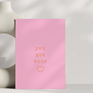 Carte Postale Vous Y Arrivez Machine à Écrire Rose Simple Citati
