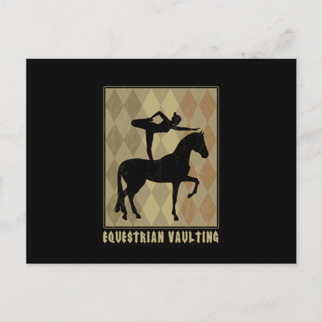 Carte Postale Voûte équestre Volti Horse Gymnaste acrobatique (Devant)