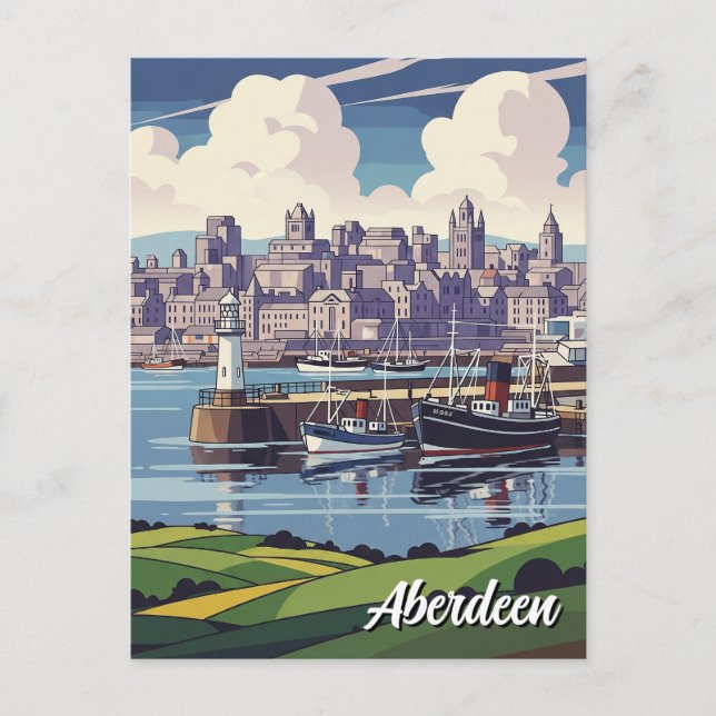 Carte Postale Voyage à Aberdeen en Écosse (Devant)