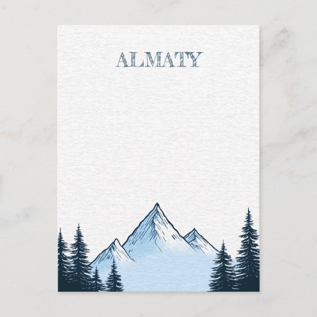 Carte Postale Voyage à Almaty Kazakhstan (Devant)