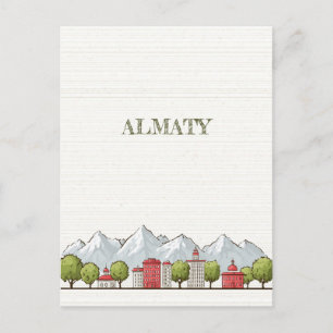 Carte Postale Voyage à Almaty Kazakhstan