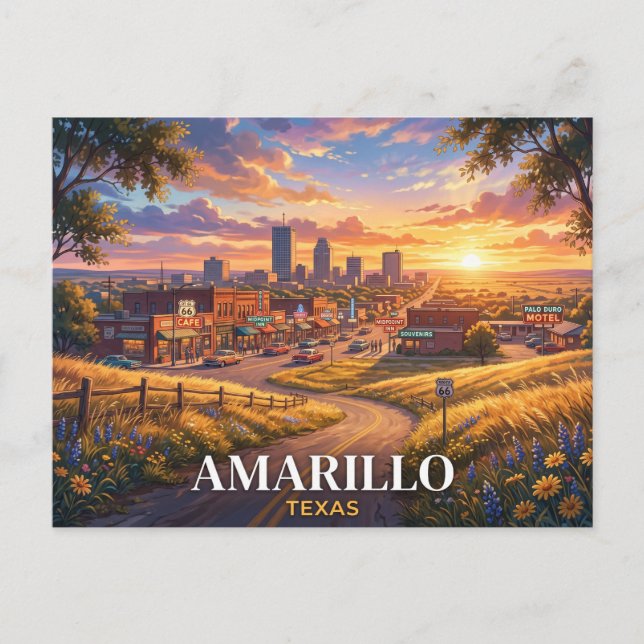 Carte Postale Voyage à Amarillo Texas (Devant)