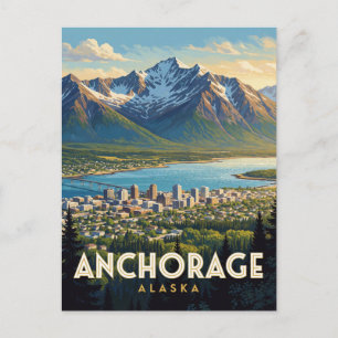 Carte Postale Voyage à Anchorage Alaska Turnagain Arm