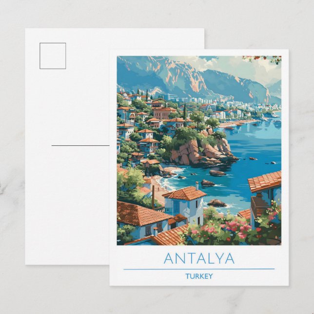 Carte Postale Voyage à Antalya Turquie (Devant / Derrière)
