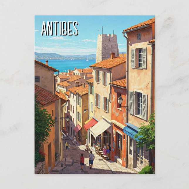 Carte Postale Voyage à Antibes France (Devant)