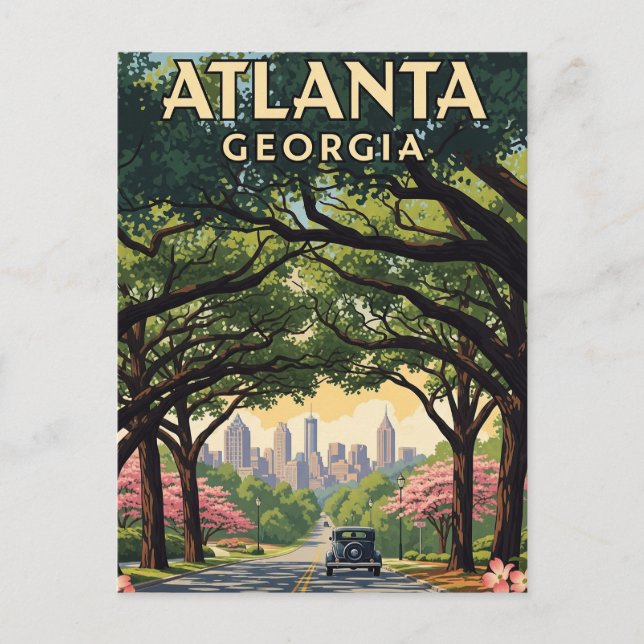 Carte Postale Voyage à Atlanta Géorgie (Devant)