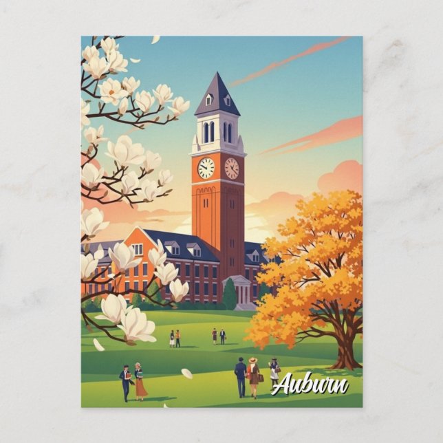 Carte Postale Voyage à Auburn Alabama (Devant)