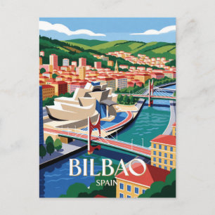 Carte Postale Voyage à Bilbao Espagne Guggenheim