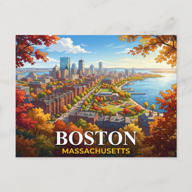 Carte Postale Voyage à Boston Massachusetts (Devant)