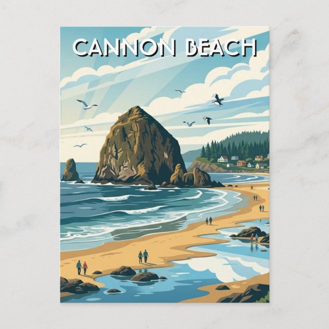 Carte Postale Voyage à Cannon Beach en Oregon (Devant)