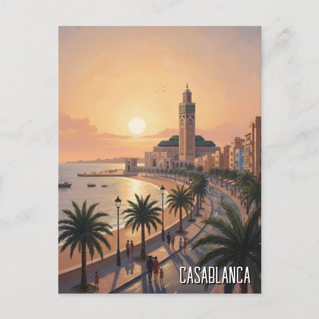 Carte Postale Voyage à Casablanca Maroc (Devant)