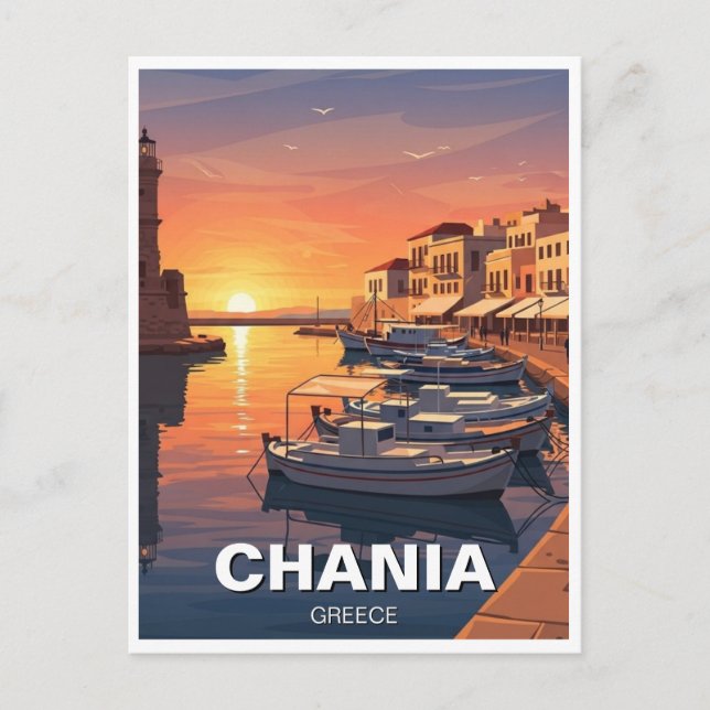 Carte Postale Voyage à Chania Grèce (Devant)