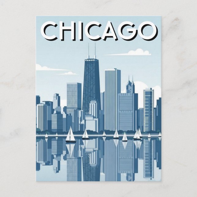 Carte Postale Voyage à Chicago Illinois (Devant)