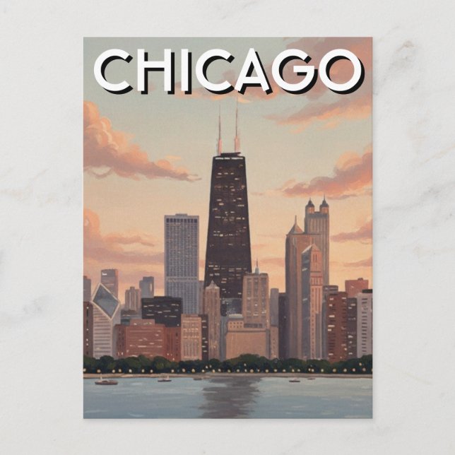 Carte Postale Voyage à Chicago Illinois (Devant)