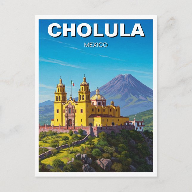 Carte Postale Voyage à Cholula Mexique (Devant)