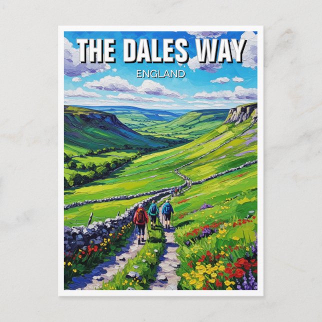 Carte Postale Voyage à Dales Way Angleterre (Devant)