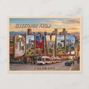 Carte Postale Voyage à Denver Colorado