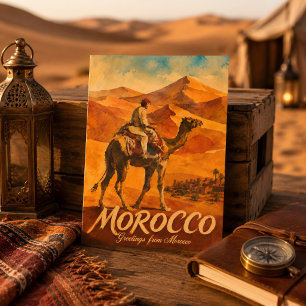 Carte Postale Voyage à dos de chameau dans le désert du Sahara m