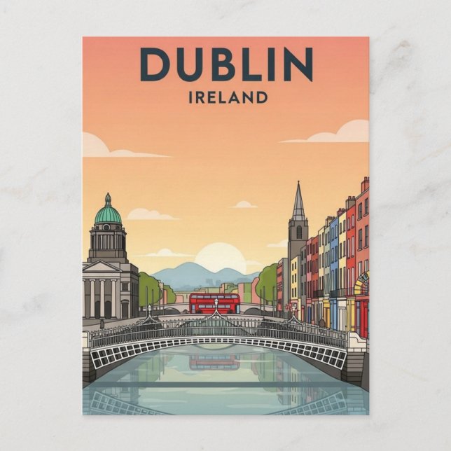 Carte Postale Voyage à Dublin en Irlande (Devant)