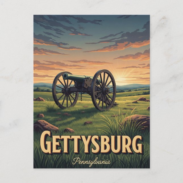 Carte Postale Voyage à Gettysburg en Pennsylvanie (Devant)