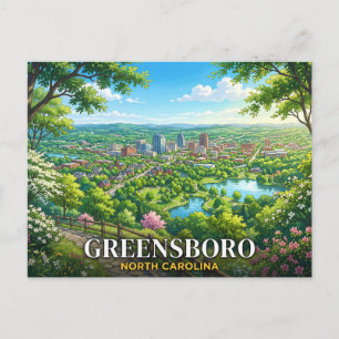 Carte Postale Voyage à Greensboro Caroline du Nord