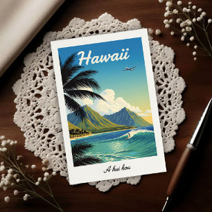 Carte Postale Voyage à Hawaï vintage des années 1960
