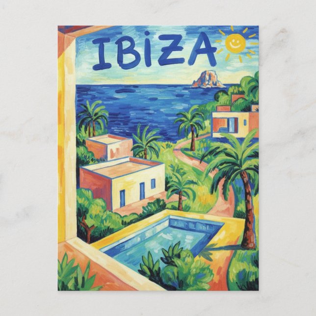 Carte Postale Voyage à Ibiza en Espagne (Devant)