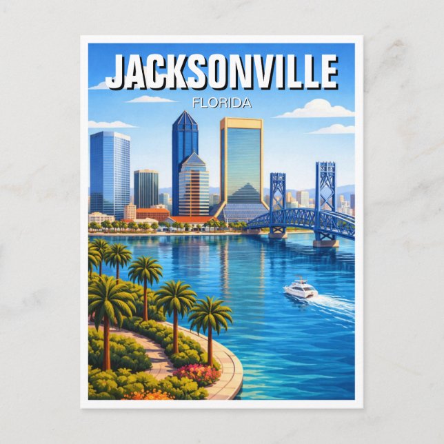 Carte Postale Voyage à Jacksonville Floride (Devant)