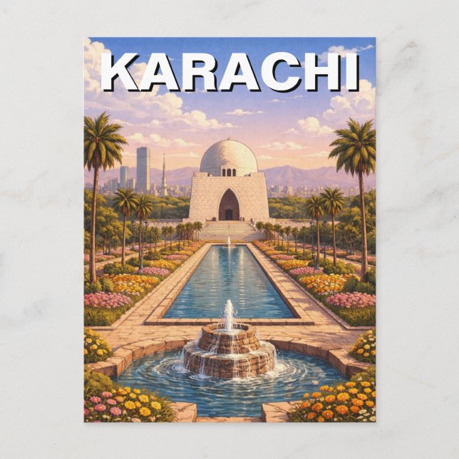 Carte Postale Voyage à Karachi Pakistan (Devant)