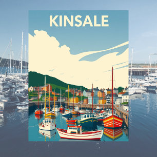 Carte Postale Voyage à Kinsale Cork Irlande Vintage