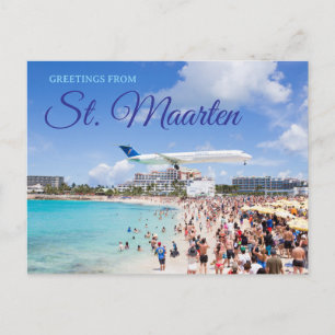 Carte Postale Voyage à la plage de Maho à St. Maarten