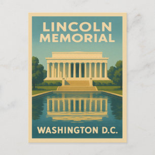 Carte Postale Voyage à l'ancienne au Lincoln Memorial Washington
