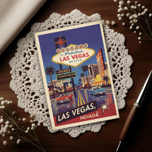 Carte Postale Voyage à Las Vegas années 1960 