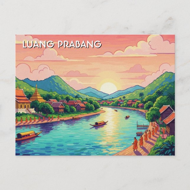 Carte Postale Voyage à Luang Prabang au Laos (Devant)