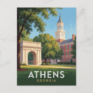 Carte Postale Voyage à l'Université d'Athènes Géorgie