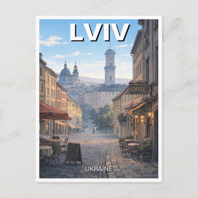 Carte Postale Voyage à Lviv en Ukraine (Devant)