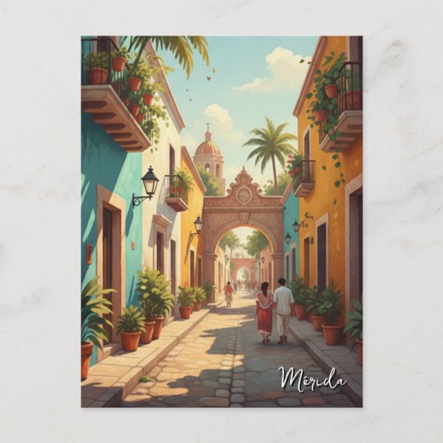 Carte Postale Voyage à Mérida au Mexique (Devant)