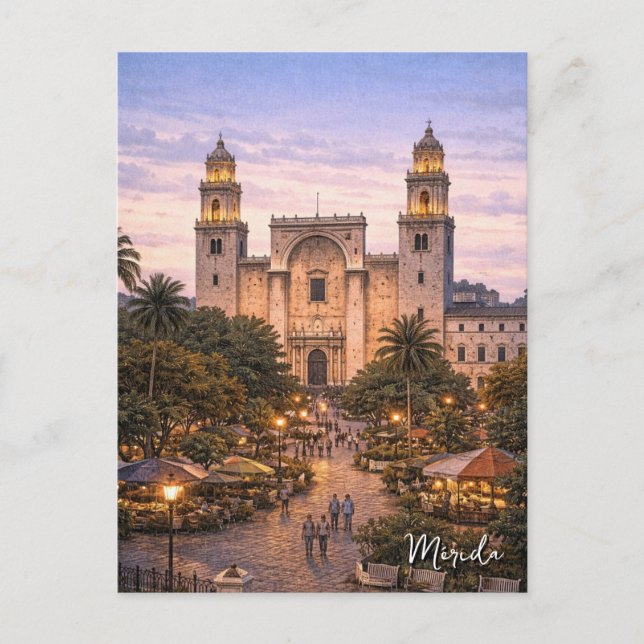 Carte Postale Voyage à Mérida au Mexique (Devant)