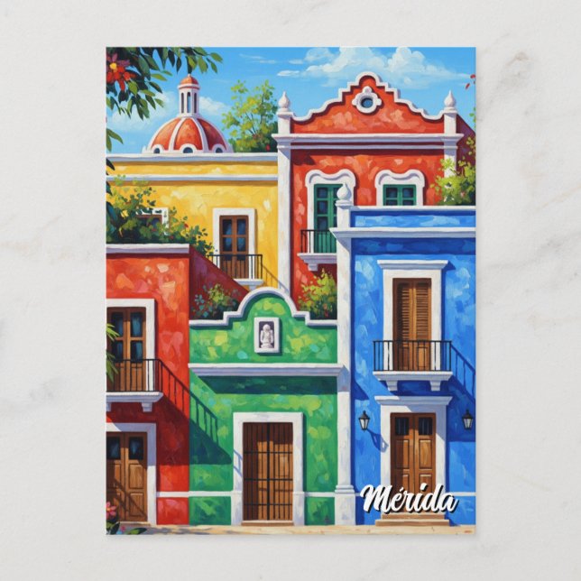 Carte Postale Voyage à Mérida au Mexique (Devant)