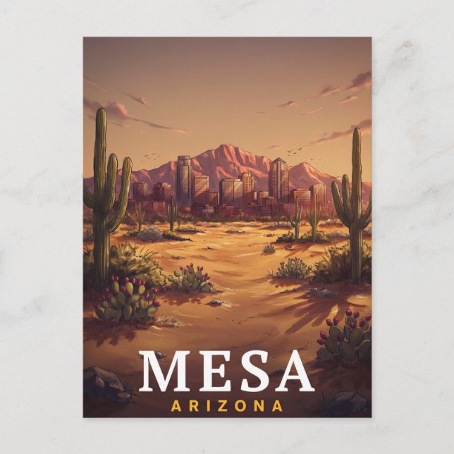 Carte Postale Voyage à Mesa Arizona Desert Skyline (Devant)